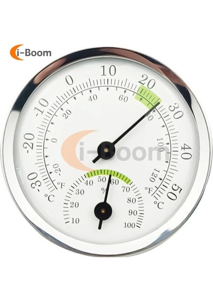 Gümüş Yeşil Mini Pointer Tipi Termometre Higrometre Kapalı Oda Elektronik Sıcaklık Nem Ölçer Sensörü Ölçer Ev Termometre (Yurt Dışından)