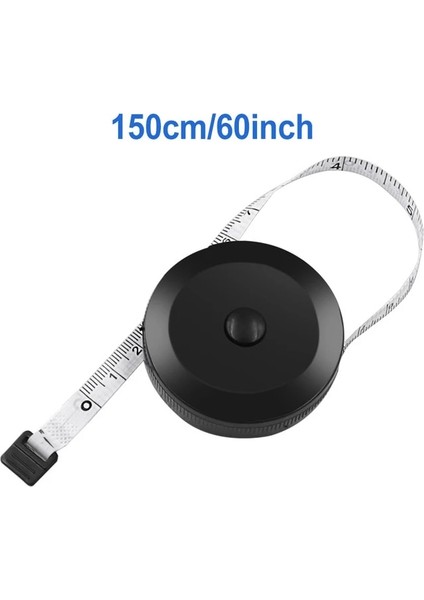 Bkw Siyah Mezura 1.5 M/60 Inç Otomatik Esnek Mini Dikiş Mezura Çift Taraflı Geri Çekilebilir Terzi Mezura Aracı (Yurt Dışından)
