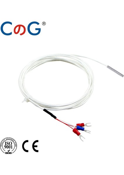 PT100 Tipi 1m Cg 5*30MM Prob Tipi Paslanmaz Çelik PT100 Sıcaklık Sensörü Termokupl 1/2/3/5m Su Geçirmez Yüksek Hassasiyetli 3 Telli Kablo (Yurt Dışından)