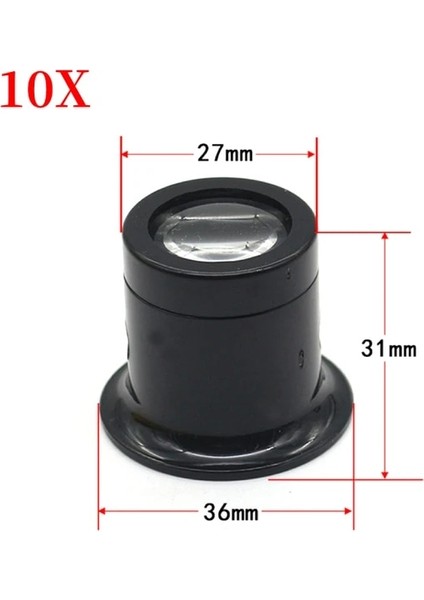 10 10X Büyüteç Taşınabilir Mikroskop 60X LED Işık Uv Lamba Optik Büyüteç Cam Lens Izle Antika Algılama Test Cihazı Dayanıklı Abs (Yurt Dışından)