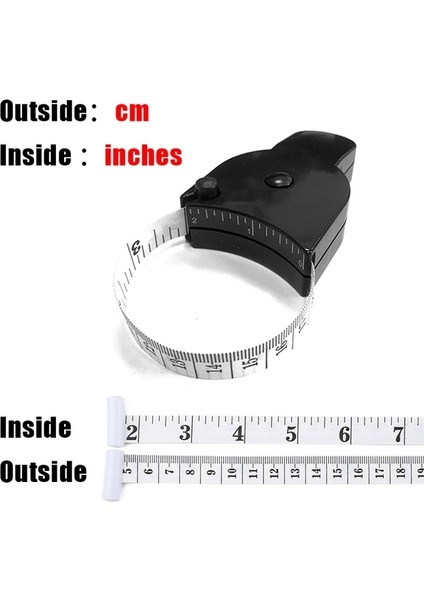 Inç cm Siyah Vücut Mezura Cetveli 150 Cm/60 Inç Metrik Kendiliğinden Sıkılan Dikiş Bandı Göğüs Kalça Bacakları Için Terzi Ölçüm Metre (Yurt Dışından)