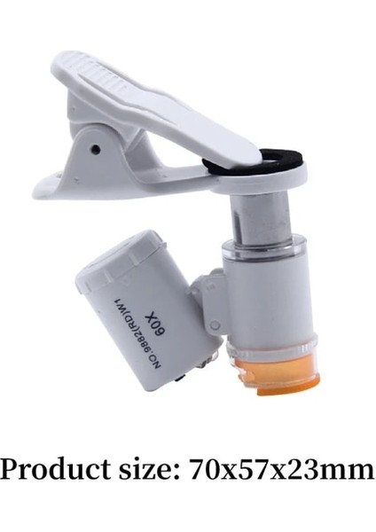 04 Beyaz Büyüteç Taşınabilir Mikroskop 60X LED Işık Uv Lamba Optik Büyüteç Cam Lens Izle Antika Algılama Test Cihazı Dayanıklı Abs (Yurt Dışından)