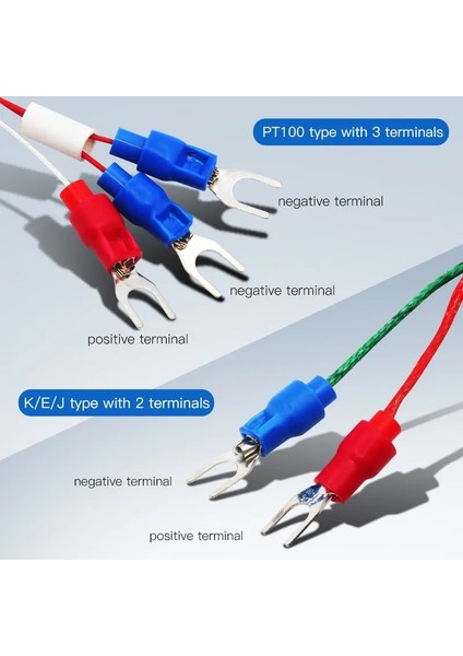 J Tipi 3m Konu M6 Vidalı Termokupl Tipi K J PT100 0.5m 1m 2m 3m Kablo Teli Yüksek Sıcaklık Sensörü 0-400°C Sıcaklık Kontrol Cihazı Için (Yurt Dışından)