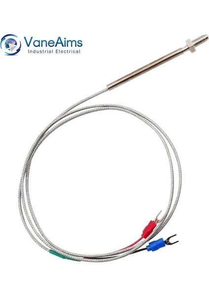 J Tipi 3m Konu M6 Vidalı Termokupl Tipi K J PT100 0.5m 1m 2m 3m Kablo Teli Yüksek Sıcaklık Sensörü 0-400°C Sıcaklık Kontrol Cihazı Için (Yurt Dışından)