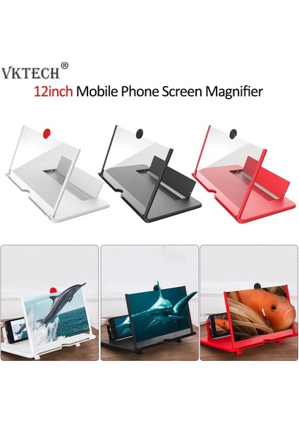 Kırmızı 10 Inç 12 Inç 3D Cep Telefonu Ekran Büyüteç Hd Video Amplifikatör Katlanabilir Tutucu ile Büyüteç Akıllı Telefon Stand Braketi (Yurt Dışından) fiyatları