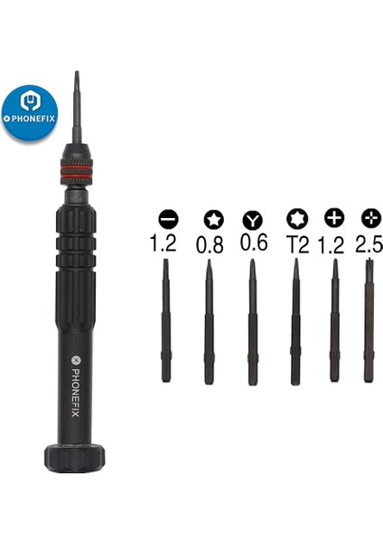 Plastik Kutu ile Phonefıx 6 In 1 Tornavida Seti Torx Hassas Uç Seti Onarım Açık Tornavida Seti Huawei iPhone 6 7 8 x El Aleti (Yurt Dışından)