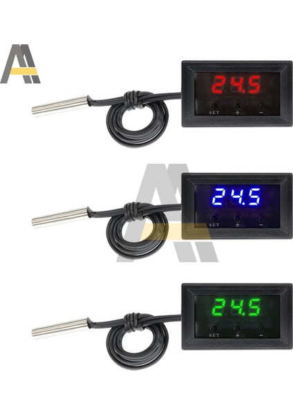Yeşil W1209 Dijital Termostat Sıcaklık Kontrol Panosu Dc 12 V Termometre Kontrol Modülü Kırmızı Mavi Yeşil LED Su Geçirmez Ntc Sensörü (Yurt Dışından) fiyatları