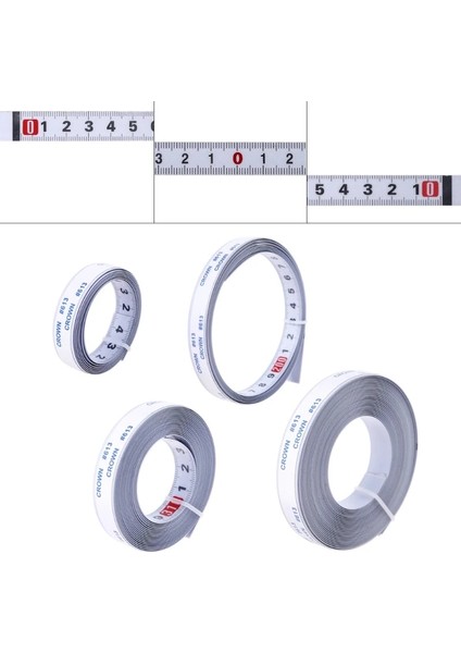 2m-M 1/2/3/5m Kendinden Yapışkanlı Gönye Testere Parça Mezura Destek Metrik Çelik Cetvel Soldan Sağa Okuma Sağdan Sola Okuma (Yurt Dışından)