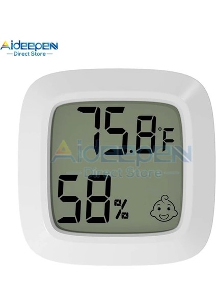 B Fahrenheit Manyetik Mini LCD Dijital Oda Termometresi Sıcaklık Sensörü Nem Ölçer Kapalı Higrometre Ölçer Hava Istasyonuemekleme Evcil Hayvan (Yurt Dışından)