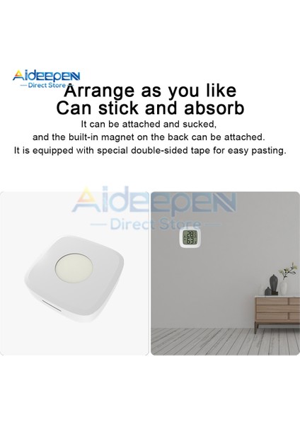 B Fahrenheit Manyetik Mini LCD Dijital Oda Termometresi Sıcaklık Sensörü Nem Ölçer Kapalı Higrometre Ölçer Hava Istasyonuemekleme Evcil Hayvan (Yurt Dışından)