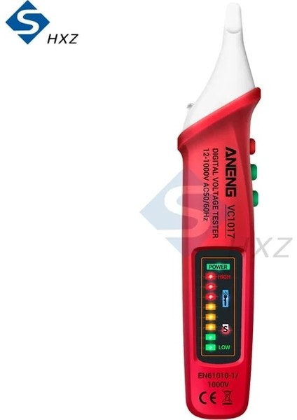 Kırmızı VC1017 Temassız Akıllı LED Renkli Işık Ekranı Test Kalemi Elektrikçi Sıfır Yangın Hattı Algılama Kırmızı Sarı ve Mavi (Yurt Dışından)