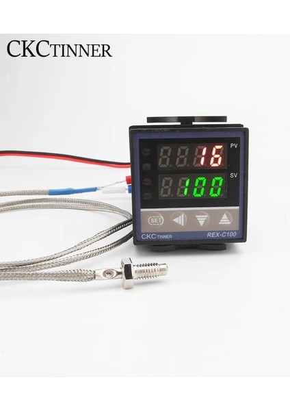 M6 Tip E 4m Termokupl Dişi M6 Vida Tipi K 1/2/3/4/5m Prob Sensörü Sıcaklık Sensörü 0-400°C Sıcaklık Kontrol Cihazı (Yurt Dışından)