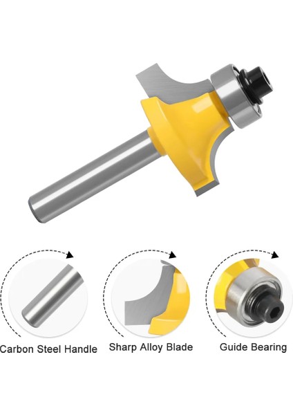 6MM/6.35MM/8MM Shank Köşe Yuvarlama Yönlendirici Bit Üzerinde Rulman Ahşap Freze Kesicisi Tungsten Karbür Ağaç Işleme Aleti Için (Yurt Dışından) modelleri