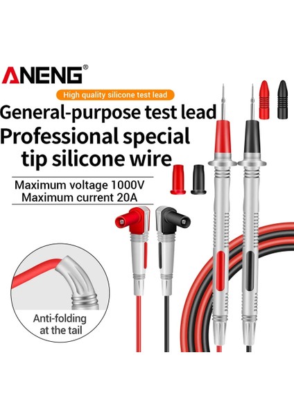 Şerit Normal Keskin Evrensel Silikon Tel Prob 20A 1000 V Test Uçları Pin Dijital Multimetre Vichy Için Flukeneedle Ucu Çoklu Metre Test Cihazı (Yurt Dışından) indirimleri