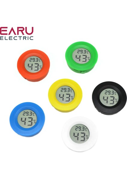 Sarı 2ın1 Dijital Termometre Higrometre Mini LCD Dijital Sıcaklık Nem Ölçer Dedektörü Thermograph Kapalı Oda Enstrüman Bırak (Yurt Dışından)