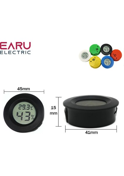 Sarı 2ın1 Dijital Termometre Higrometre Mini LCD Dijital Sıcaklık Nem Ölçer Dedektörü Thermograph Kapalı Oda Enstrüman Bırak (Yurt Dışından)