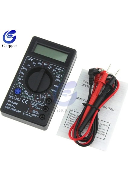 Test Cihazı Kalem Çifti DT830B Mini Multimetre LCD Dijital Multimetro Volt Amp Ohm Test Cihazı Metre Voltmetre Ampermetre Problu Aşırı Yük Koruması (Yurt Dışından)