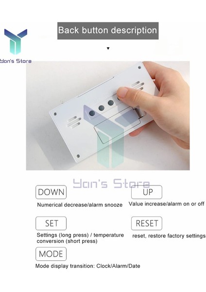 Düzenli Tip Mini LCD Dijital Termometre Higrometre Masa Pano Masası Elektronik Çalar Saat Masaüstü Ev Ofis Için Ins Hava Istasyonu (Yurt Dışından) fırsatları