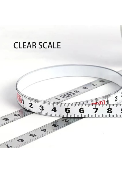 Ileri - Beyaz 2m Kendinden Yapışkanlı Mezura Paslanmaz Çelik Tezgah Cetveli Yapışkan Destekli Mezura Metrik Skala Paslanmaz Dayanıklı Dayanıklı Cetvel (Yurt Dışından) fırsatları