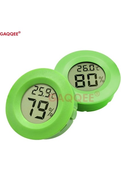 Yeşil Mini LCD Dijital Termometre Higrometre Buzdolabı Dondurucu Test Cihazı Sıcaklık Test Cihazı Sensörü Nem Ölçer Dedektörü Oto Araba Için (Yurt Dışından)