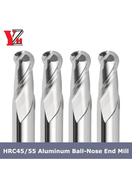 R2X4X8X50L-2T HRC55 HRC45/55 Alüminyum Bilyalı Uçlu Freze 2 Flüt Tungsten Çelik Takım Cnc R0.5 R0.75 R1 R1.25 R1.5 R1.75 R2 R3 R4 R5 R6 R7 R8 R9 R10 (Yurt Dışından)
