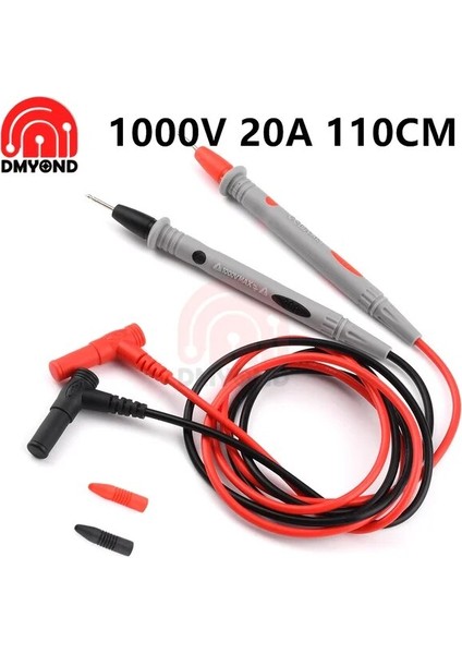 20A 1 Çift Dijital Ince Uçlu Iğne Multimetre 1000V 10A 20A Çok Metre Test Kurşun Probu Tel Kalem Kablo Multimetre Test Cihazı Evrensel (Yurt Dışından)