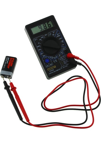 DT838C Mini DT838C Dijital Multimetre Test Cihazı Htf Voltmetre Buzzer Akım Direnci Sıcaklık Ölçer Ac Dc Ampermetre Diyot Test Ucu (Yurt Dışından)