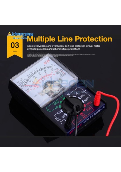 MF-110A Mini Multimetre Ev El Elektrikli Ac/dc Ohm Voltmetre Ampermetre Multimetre Çoklu Test Cihazı MF-110A Pointer Gerilim Multimetre (Yurt Dışından)