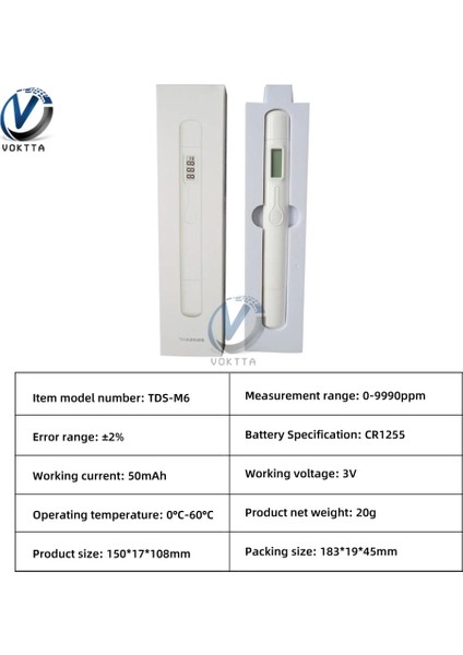 Tds-M6 Musluk Suyu Tds Su Kalitesi Test Kalemi Ev Doğrudan Içme Suyu Arıtma Mineral Tds Kalem Tds Su Kalitesi Test Kalemi (Yurt Dışından)