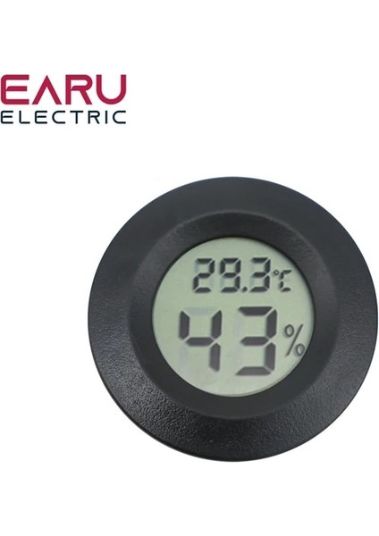 Siyah 2ın1 Dijital Termometre Higrometre Mini LCD Dijital Sıcaklık Nem Ölçer Dedektörü Termograf Kapalı Oda Enstrüman Bırak (Yurt Dışından)