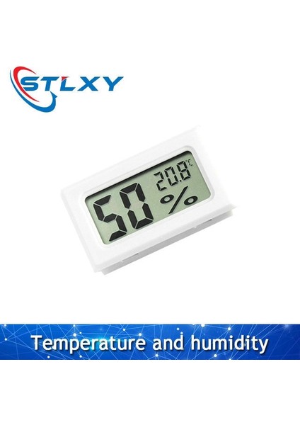 Sıcaklık Nem Mini Siyah Beyaz Dijital LCD Kapalı Uygun Sıcaklık Sensörü Nem Ölçer Termometre Higrometre Ölçer (Yurt Dışından)