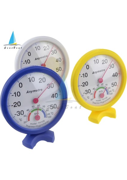 Mavi Mini Yuvarlak Kapalı Açık Termometre Higrometre Ev Ofis Duvara Montaj Sıcaklık Nem Monitörü Buzdolabı Ölçü Aracı TH108 (Yurt Dışından) modelleri