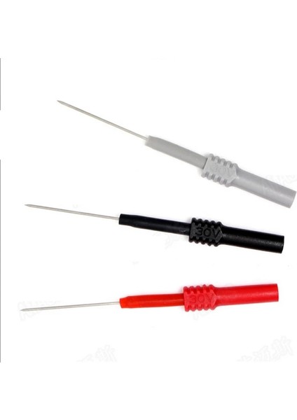 3 Adet P5009 Yenı Cleqee P5007 P5008 P5009 2 Adet Yalıtım Delme Iğnesi Tahribatsız Multimetre Test Probları Kırmızı/siyah (Yurt Dışından)