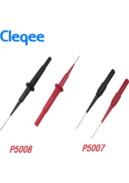 3 Adet P5009 Yenı Cleqee P5007 P5008 P5009 2 Adet Yalıtım Delme Iğnesi Tahribatsız Multimetre Test Probları Kırmızı/siyah (Yurt Dışından)