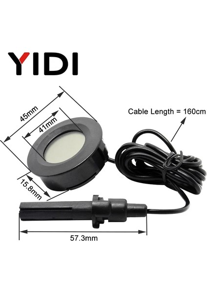 Kare Siyah Mini LCD Dijital Termometre Higrometre Ölçer Test Cihazı Probu Kuluçka Akvaryum Sıcaklık Nem Ölçer Sensör Dedektörü (Yurt Dışından) modelleri