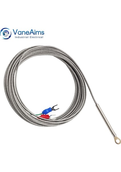 K Tipi 0.5 M 5mm Delik Yıkama Termokupl Vaneaims Tipi K/J/PT100 Sıcaklık Sensörü 0.5/1/2/3 M Örgülü Kablo Sıcaklık Kontrol Cihazı (Yurt Dışından)