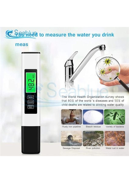 Tds 3 In 1 Tds/sıcaklık/ec Metre Su Test Cihazı 0-9990PPM Iletkenlik Dedektörü Su Kalitesi Monitörü Saflık Ölçü Aracı Akvaryum Için (Yurt Dışından) fiyatları
