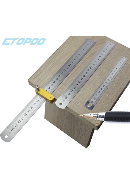 15 cm Cetvel ile 150MM 200MM 300MM Ağaç Işleme Açısı Scribe Hattı Scribe Ahşap Kurallı Marangoz Konumu Bulucu Çelik Cetvel Blok Ölçer Ahşap Araçları (Yurt Dışından) modelleri