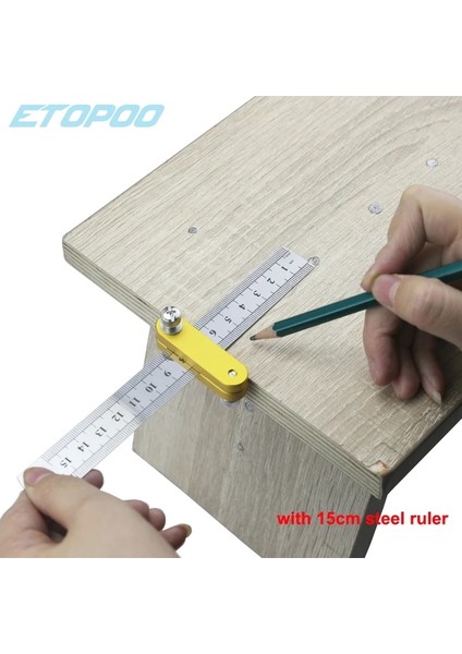 15 cm Cetvel ile 150MM 200MM 300MM Ağaç Işleme Açısı Scribe Hattı Scribe Ahşap Kurallı Marangoz Konumu Bulucu Çelik Cetvel Blok Ölçer Ahşap Araçları (Yurt Dışından) indirimleri