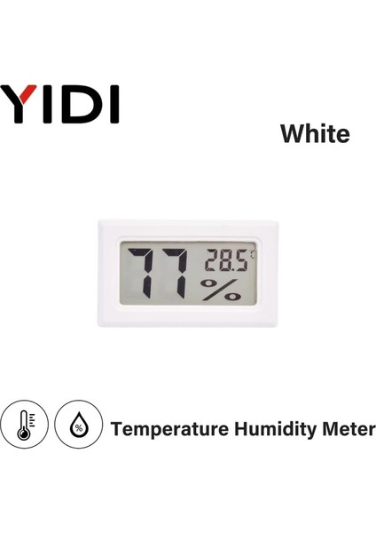 T-Rh Beyaz Mini Dijital Squarethermo Higrometre Termometre Probu Test Cihazı Kapalı Sıcaklık Nem Ölçer Sensörü Enstrüman Ölçer Dedektörü (Yurt Dışından)