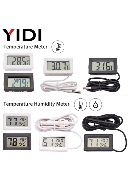 T-Rh Beyaz Mini Dijital Squarethermo Higrometre Termometre Probu Test Cihazı Kapalı Sıcaklık Nem Ölçer Sensörü Enstrüman Ölçer Dedektörü (Yurt Dışından) fiyatları
