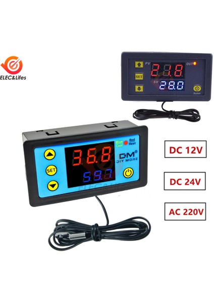 Dc 12V W3231 W3230 W3231 Sıcaklık Kontrol Cihazı 12V 24V 110V 220V Kuluçka Kutusu Sıcaklık Ölçer Testi Için Dijital Termostat Termoregülatör (Yurt Dışından) fiyatları