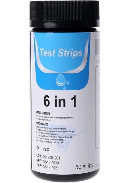 50 Adet 50/100 Adet Su Test Şeritleri 6-In-1 Ph Nitrit Alkalinite Klor Sertlik Test Kağıdı Su Kalitesi Seviyesi Test Araçları (Yurt Dışından) indirimleri