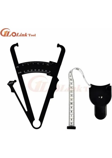 Siyah 70MM Deri Kıvrım Vücut Yağ Kaliper Vücut Yağ Test Cihazı Deri Kıvrım Ölçüm Bandı Ölçüm Tablosu Vücut Sağlık Aracı (Yurt Dışından)