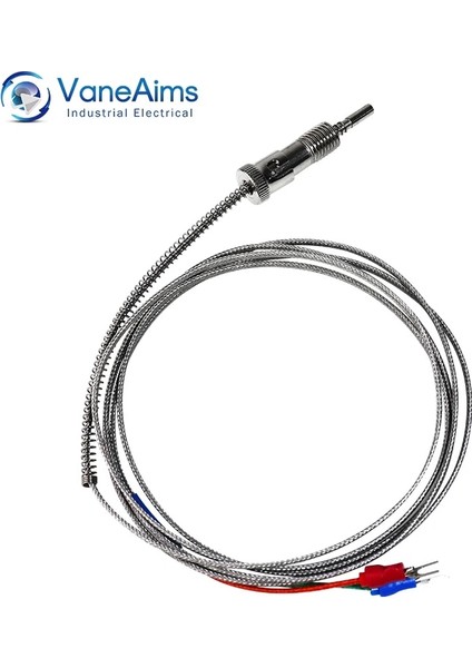 J Tipi 0.5 M K J PT100 Tipi Sıkıştırma Yayı Termokupl M12 Metal Sıcaklık Sensörü 0.5 M 1 M 2 M 3 M Sıcaklık Kontrol Cihazı Için Tel Kablo (Yurt Dışından)