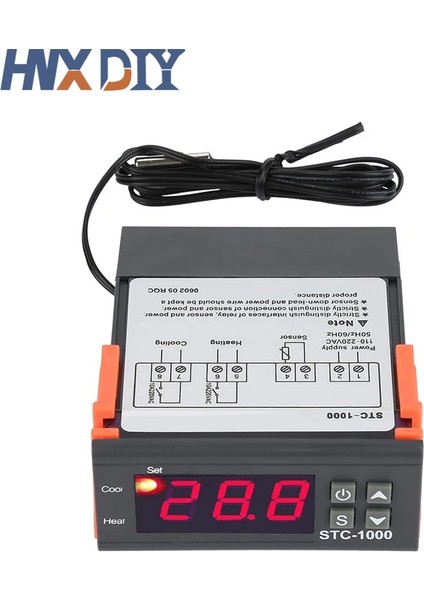 Ac 110V-220V STC-1000 Stc 1000 LED Dijital Termostat Inkübatör Sıcaklık Kontrol Cihazı Termoregülatör Röle Isıtma Soğutma 12V 24V 220V (Yurt Dışından) modelleri