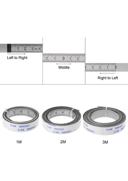 Orta-3m Paslanmaz Çelik Gönye Parça Mezura Kendinden Yapışkanlı Metrik Ölçekli Cetvel 1m-3m T-Track Yönlendirici Masa Testere Ağaç Işleme Aleti (Yurt Dışından)