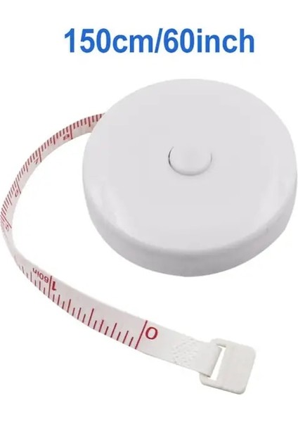 03 150CM Mini Şerit Metre Bant Terzi Cetvel Anahtarlık Ölçüm Bandı Giyim Boyutu Mezura Taşınabilir Dikiş Araçları Aksesuarları (Yurt Dışından)