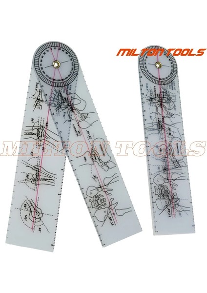 1 Adet Tip 2 Spinal Gonyometre Distal Radyoulnar Cetveli Tıbbi Cetvel Açı Iletki Kemik Ölçümleri Ayak (Yurt Dışından)