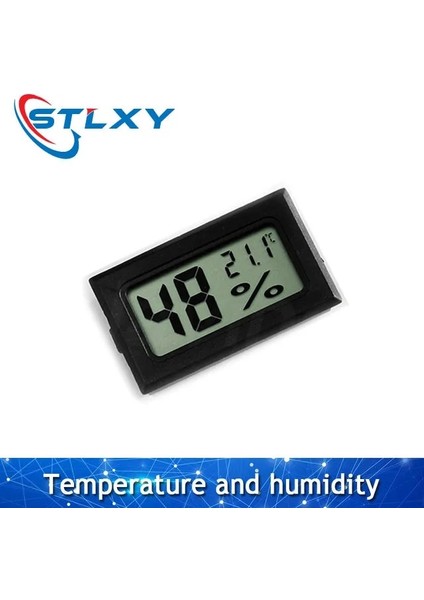 Sıcaklık Nem Mini Siyah Beyaz Dijital LCD Kapalı Uygun Sıcaklık Sensörü Nem Ölçer Termometre Higrometre Ölçer (Yurt Dışından)